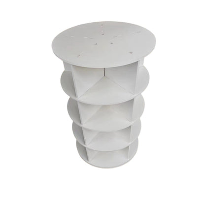 7 Tier Rotating Shoe Rack Tower, Spinning Shoe Display, 360 Shoe Rack Storage Round Carousel, Vertical Handbag Rotate Shoes Closet Organization (WHITE) image 6