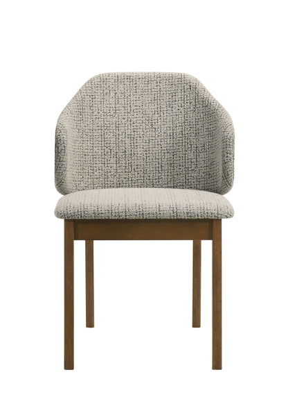 Oleia Chenille & Walnut Side Chair (Set of 2) image 6