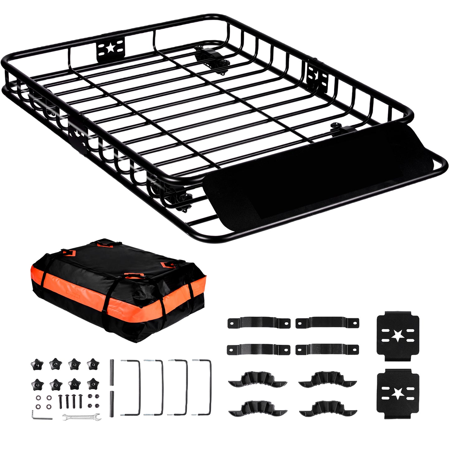 Roof Rack Cargo Basket 200 LBS 51"x36"x5" for SUV Truck with Luggage Bag image 1