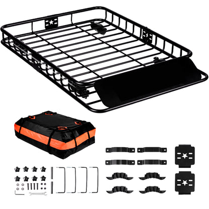 Roof Rack Cargo Basket 200 LBS 51"x36"x5" for SUV Truck with Luggage Bag image 1