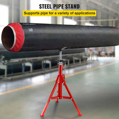 V Head Pipe Stand Adjustable Height 28-52 Inch, Pipe Jack Stands 2500 LB. Capacity,Folding Portable Pipe Stands 1/2 to 12 Inch Pipe Supporting,Steel Jack Stands image 7