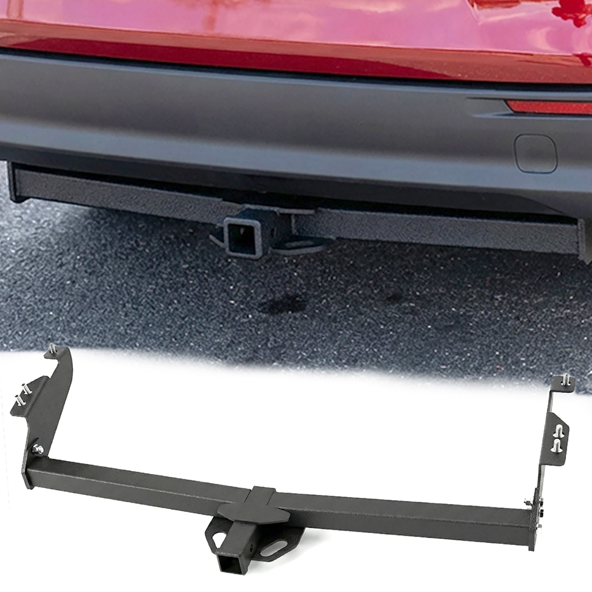 Class 3 Black 2 Inch Receiver Tube Rear Bumper Trailer Tow Hitch Towing Mount Compatible with 2004-2020 Toyota Sienna All Styles image 1