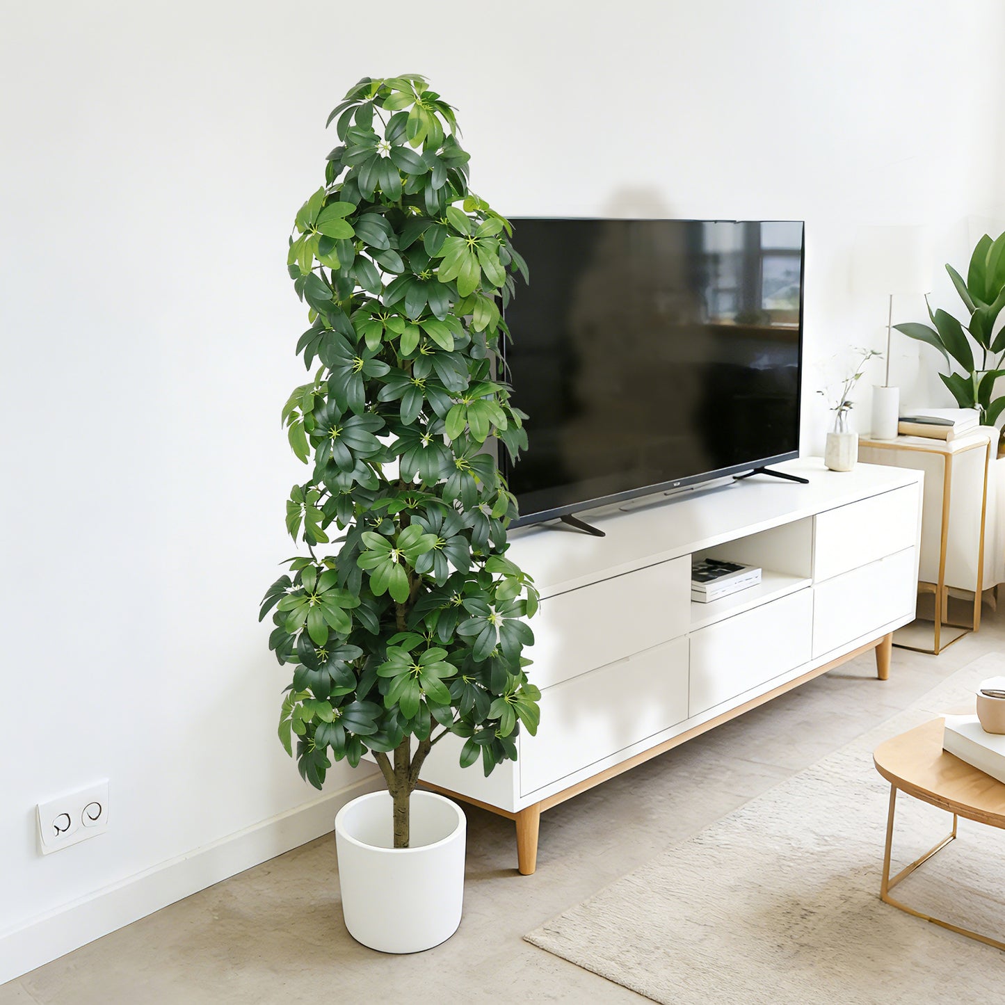 6FT Artificial Tree Realistic Faux Tree, Suitable for Indoor and Outdoor Decoration,1pc/set image 1