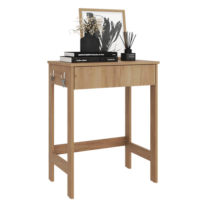 Computer Desk, 1 Drawer, 4 Legs, Natural Oak image 7