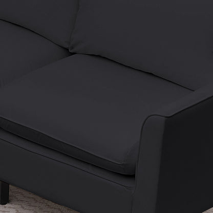 TS Cat paw leather upholstered sofa loveseat,Nordic retro light luxury living room balcony bedroom single casual sofa chair (black) image 12