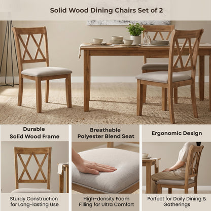 Windvale Fabric Upholstered Dining Chair Set of 2 image 7