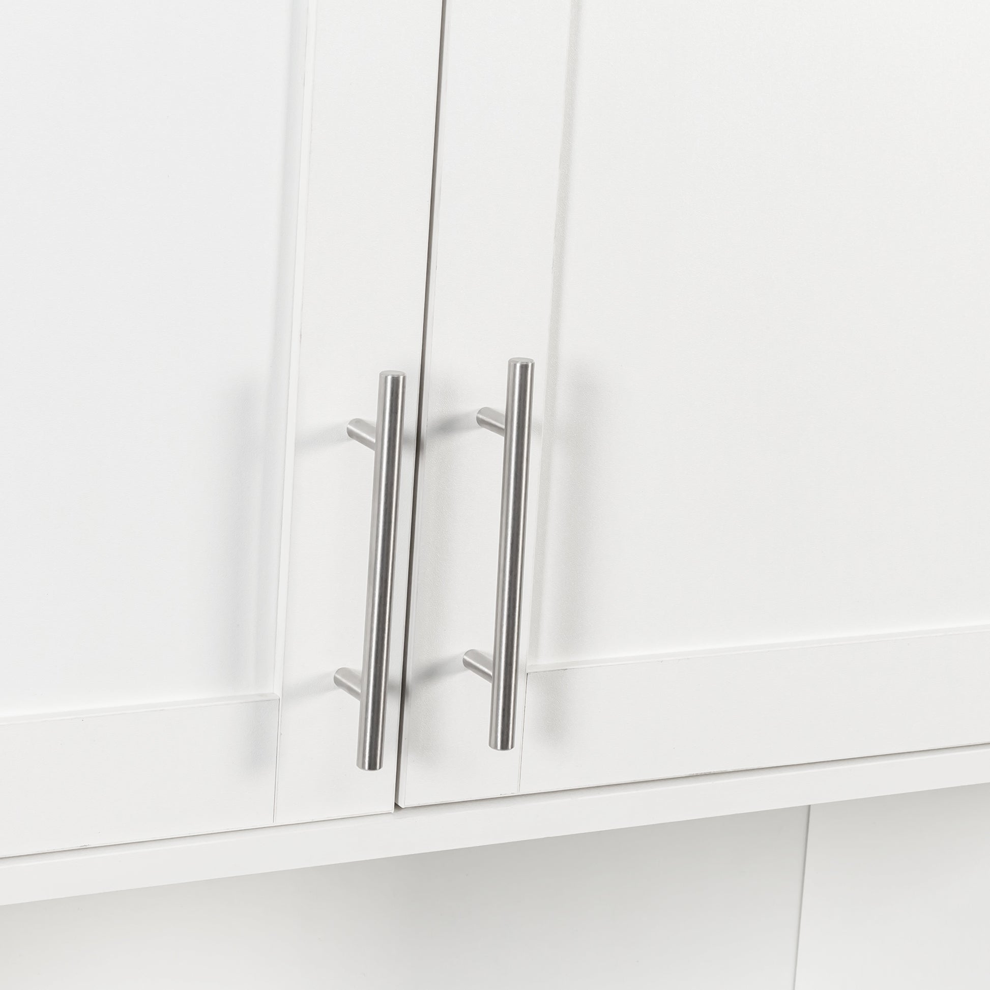 Bathroom Mirror Cabinet - Two Door Wall Cabinet Bathroom Vanity Mirror Cabinet with Facial Tissues Slot and Multifunctional Storage Area image 8