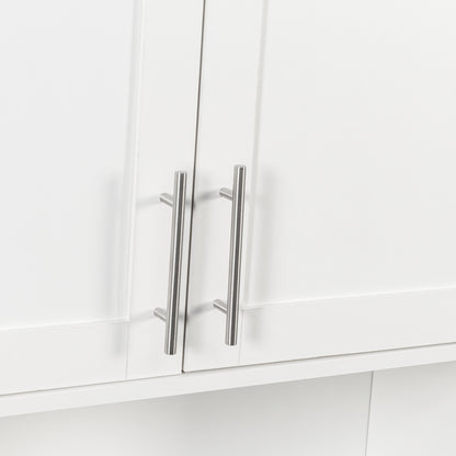 Bathroom Mirror Cabinet - Two Door Wall Cabinet Bathroom Vanity Mirror Cabinet with Facial Tissues Slot and Multifunctional Storage Area image 8