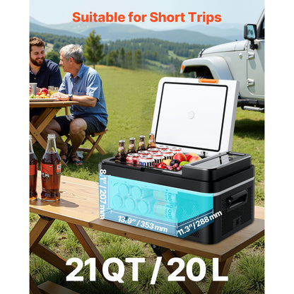Car Refrigerator, DC 12/24V AC100-240V Compressor Electric Cooler, -4°F to 68°F Car Fridge with APP Control, 21 QT Cars Freezer for RVs, Campsites, Boats, Camping, Fishing, 60W Portable Freezer image 2