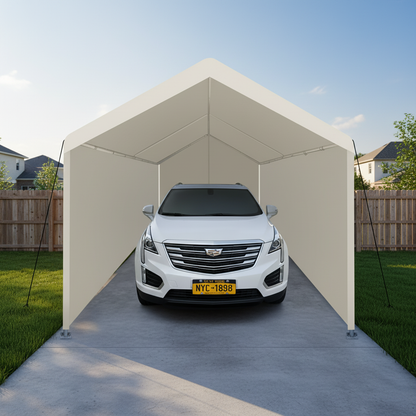 Carport, 12×20 Heavy Duty Portable Carport Garage Tent for Outdoor Storage Shelter white image 1