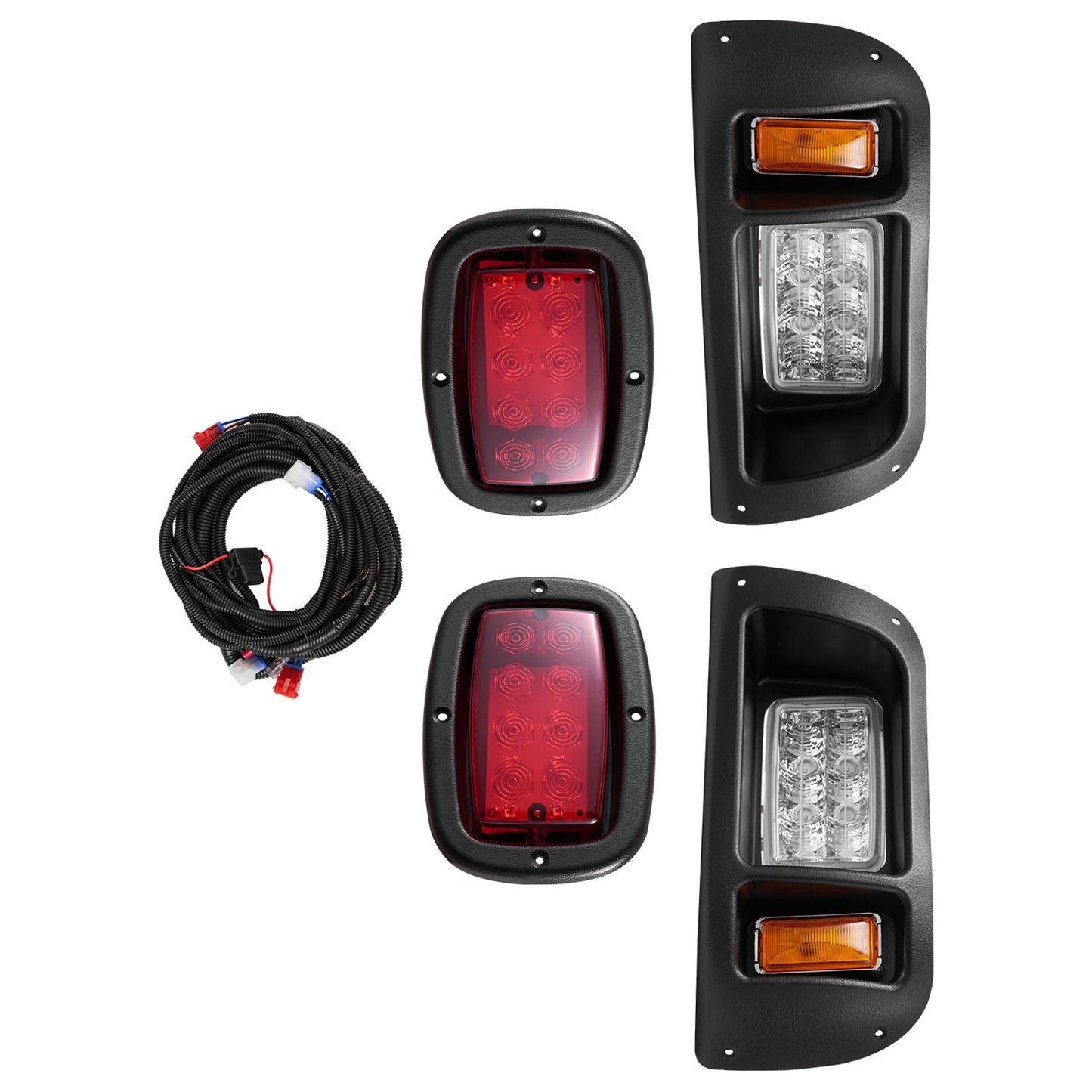 12 Volt Golf Cart LED Headlight Tail Light Kit For EZGO TXT 1996-2013 Models image 1