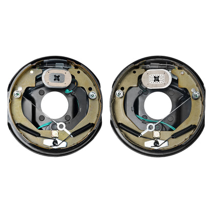 Electric Trailer Brake Assembly, 10" x 2.25", 1 Pair Self-Adjusting Electric Brakes Kit for 3500 lbs Axle, 4-Hole Mounting, Backing Plates for Brake System Part Replacement (1 Right + 1 Left) image 1