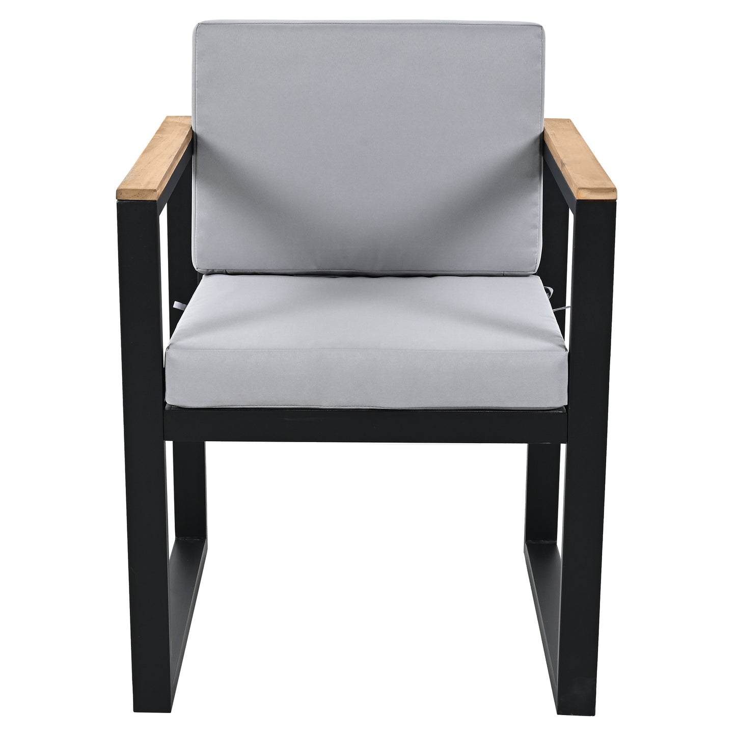 7 Pieces Outdoor Dining Set Patio Dining Table and Chair Set with and Removable Cushions for Patio, Backyard, Garden, Grey image 6
