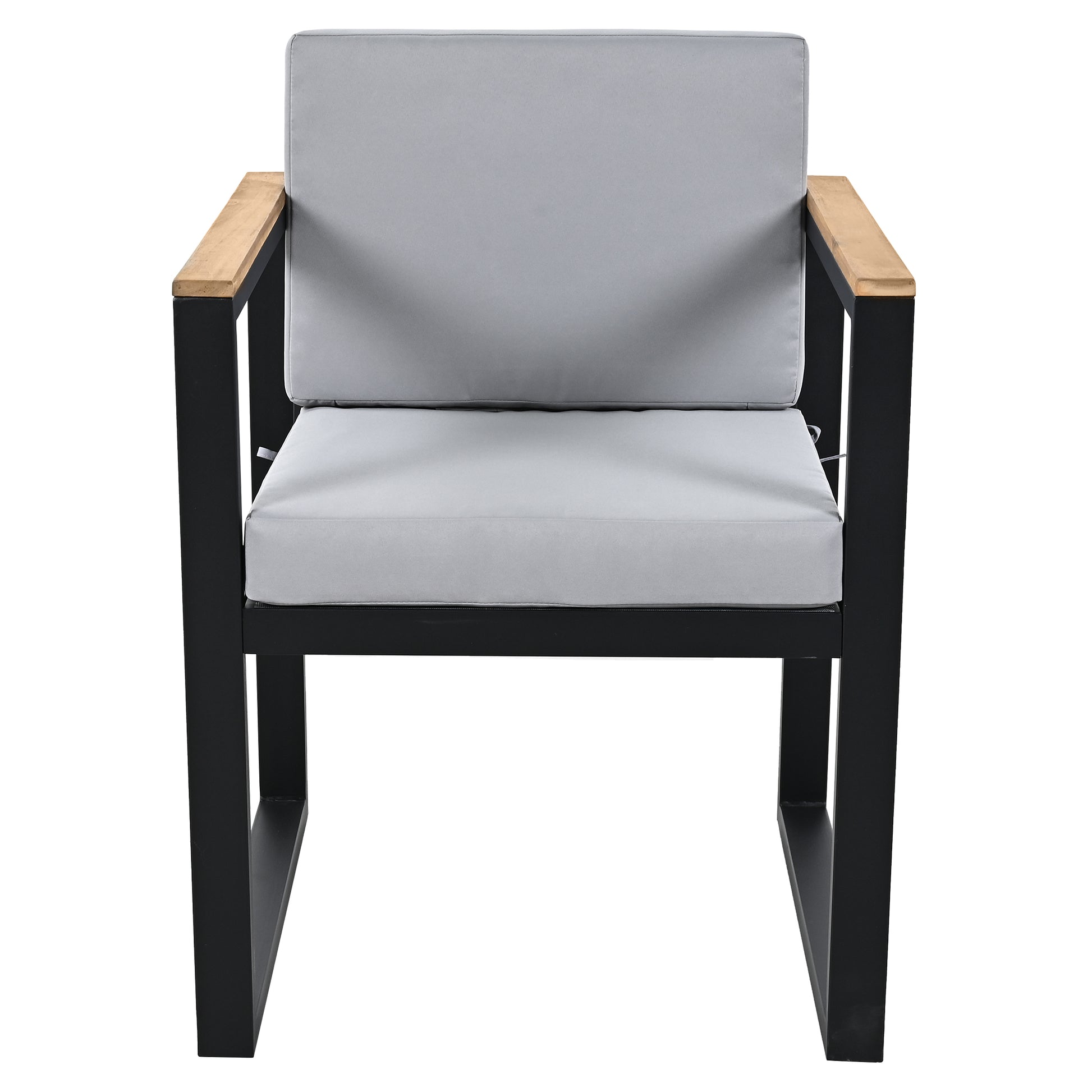7 Pieces Outdoor Dining Set Patio Dining Table and Chair Set with and Removable Cushions for Patio, Backyard, Garden, Grey image 6