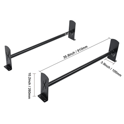 Van Roof Ladder Rack, 2 Bars Alloy Steel Roof Racks, 500 LBS Capacity Rain-Gutter Roof Rack, Adjustable Length 35.8"-57.5", Van Ladder Rack Compatible with Chevrolet Express, GMC Savana, etc image 8
