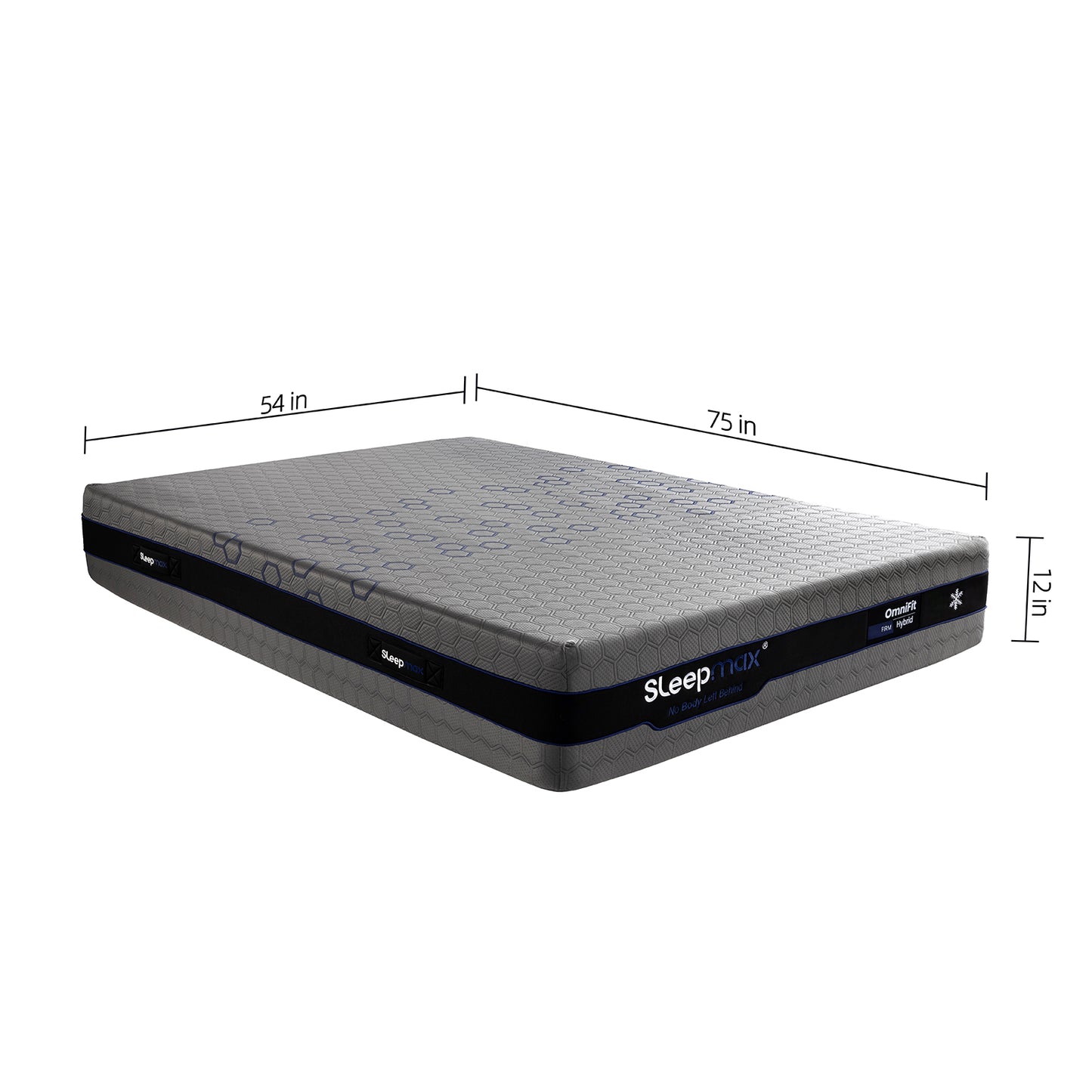 Sleepmax OmniFit 12" Full Firm Cooling Hybrid Mattress with Gel, Bamboo, Charcol, Green Tea & Copper Infused Foam image 2