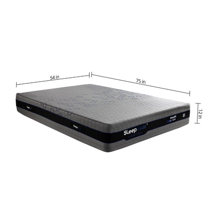Sleepmax OmniFit 12" Full Firm Cooling Hybrid Mattress with Gel, Bamboo, Charcol, Green Tea & Copper Infused Foam image 2
