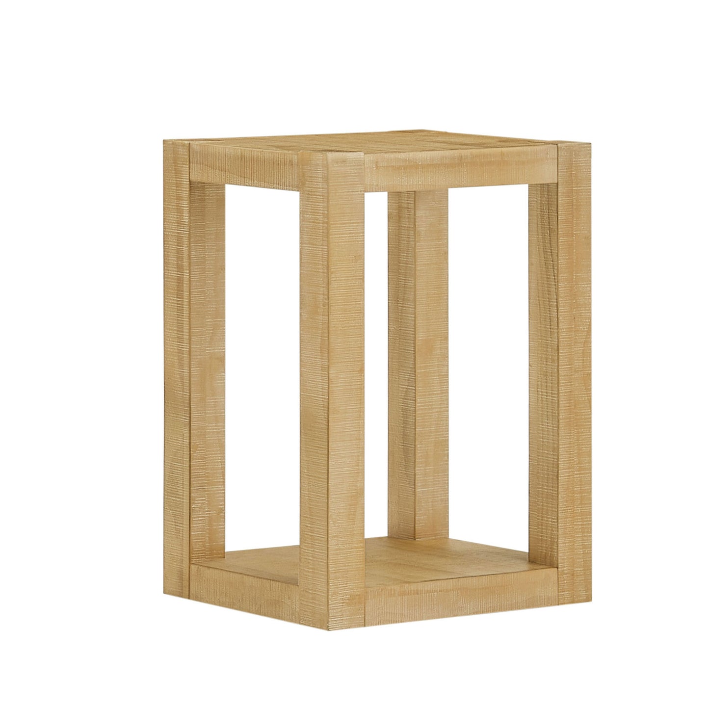 14 Inch Side Table,Rectangular MDF Coffee Table for Living Room,Bedroom,Modern Design End Table for Apartment,Natural Color image 2