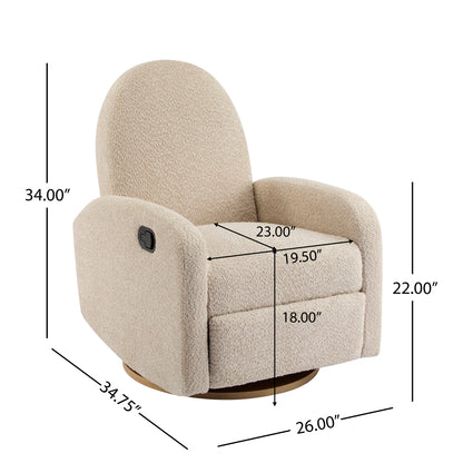 360 Swivel and Glider Recliner Chair-Almond image 10