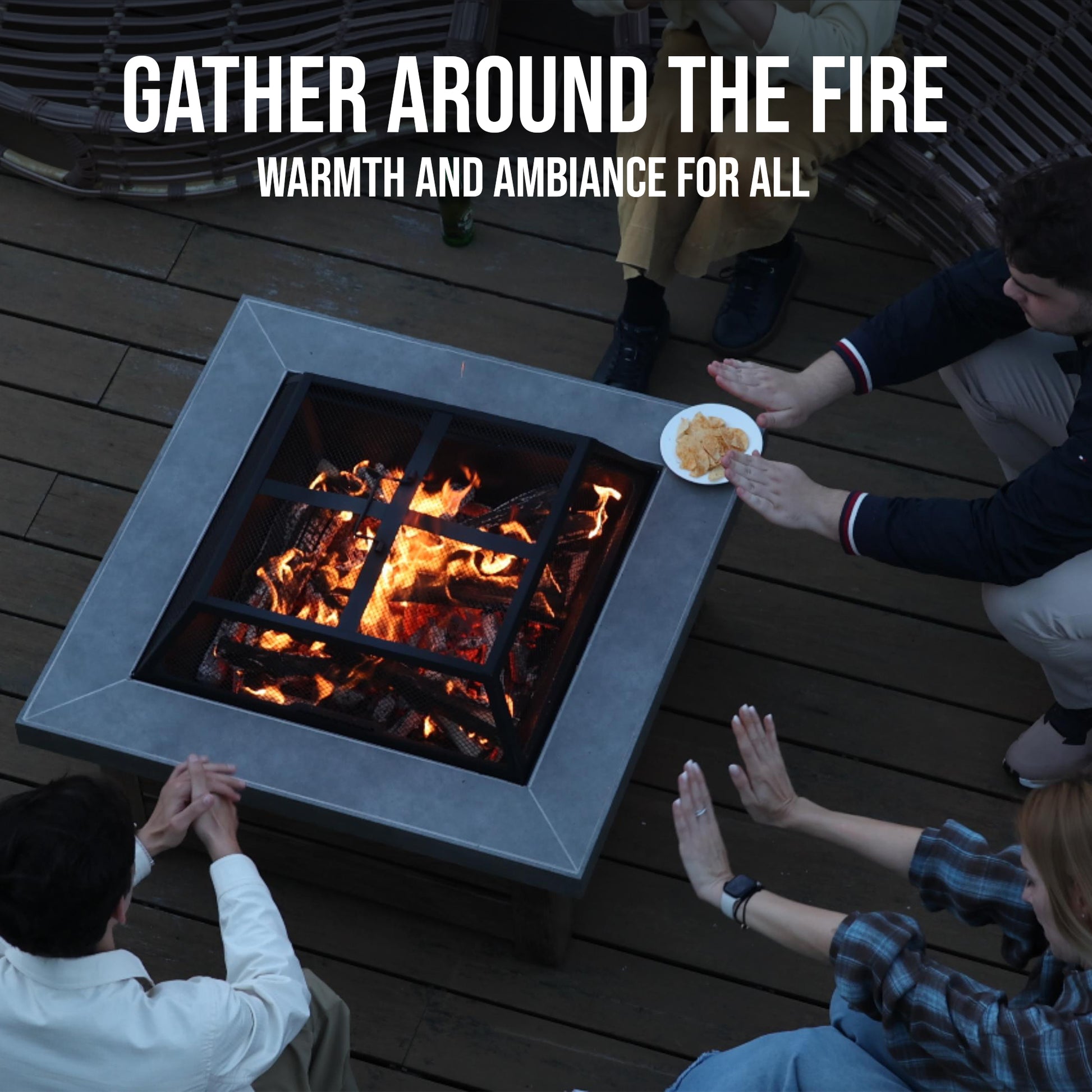 34-inch Iron Fire Pit Table Wood-burning stove image 4