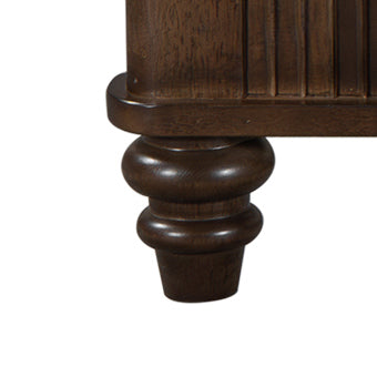 Queen Size Solid Wood Bed Accessories Package, Including part 1, part 9, and part 8.Walnut image 2