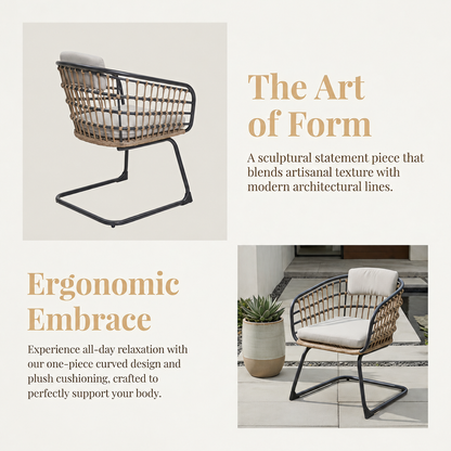 Wicker Dining Chair-SET OF 2 is designed to elevate your patio, balcony, or garden space into a cozy, stylish spot for relaxation and connection. image 5