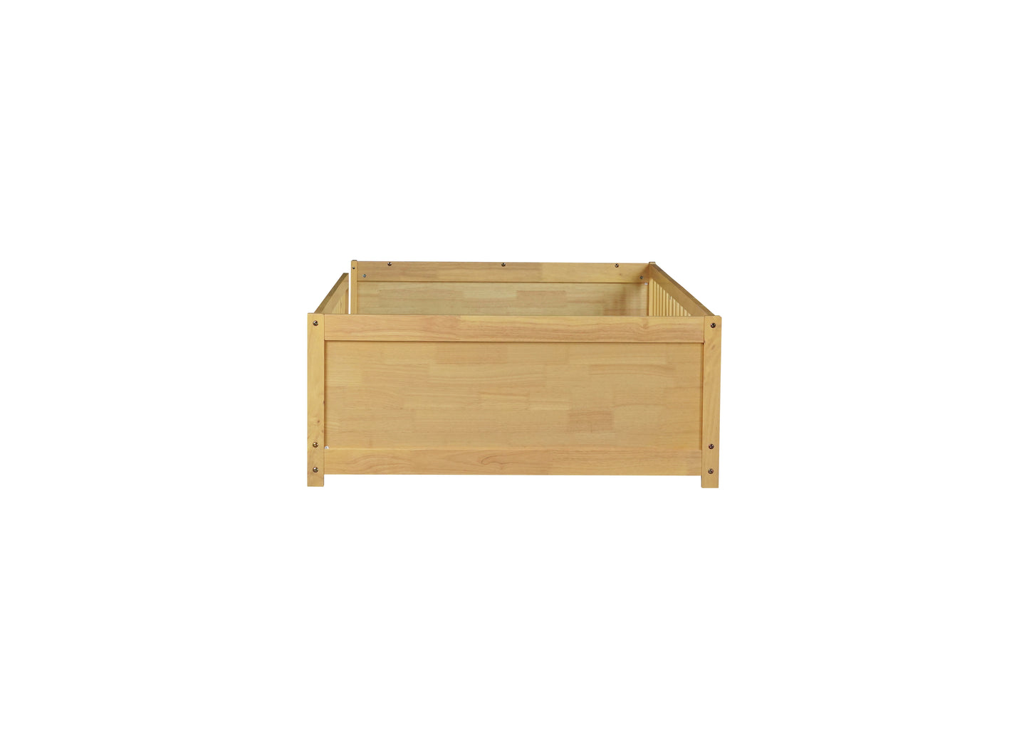 Twin size Floor Platform Bed with Built-in Book Rack,Natural(Old Sku:W504P143309) image 8
