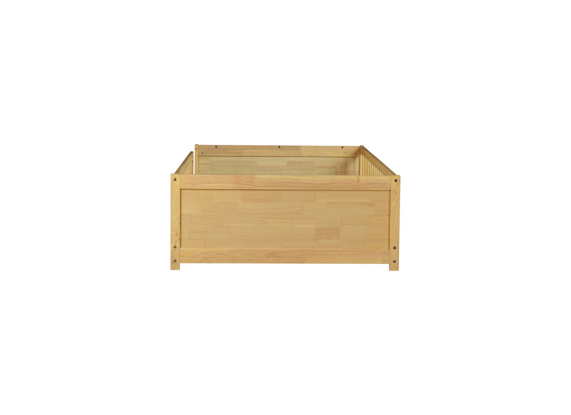 Twin size Floor Platform Bed with Built-in Book Rack,Natural(Old Sku:W504P143309) image 8