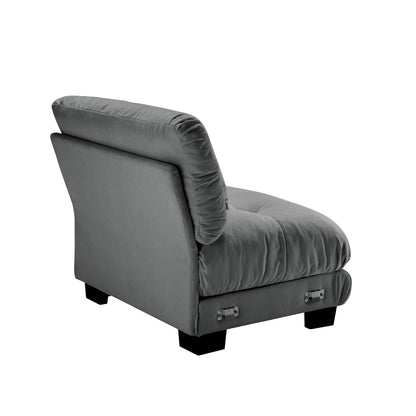 27 Armless Sofa W/1 pillow - Gray image 2