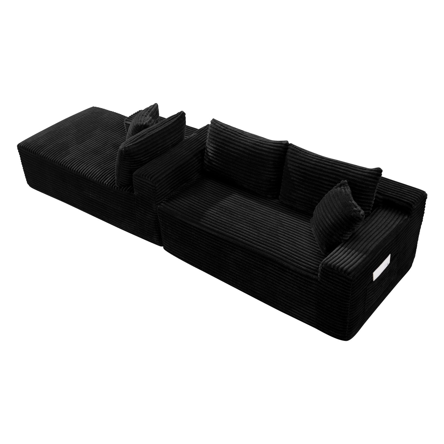 94.5" Cloud Modular Sectional Sofa Couch with L-Shape Chaise,Modern Minimalist Upholstered Couches for Living Room Bedroom,Deep Seat Corner Couch,No Assembly Required image 12