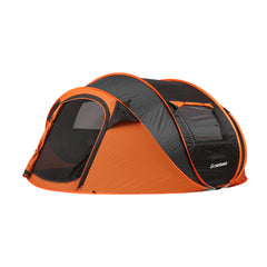 5-8 Person Black + Orange Pop-Up Camping Boat Tent