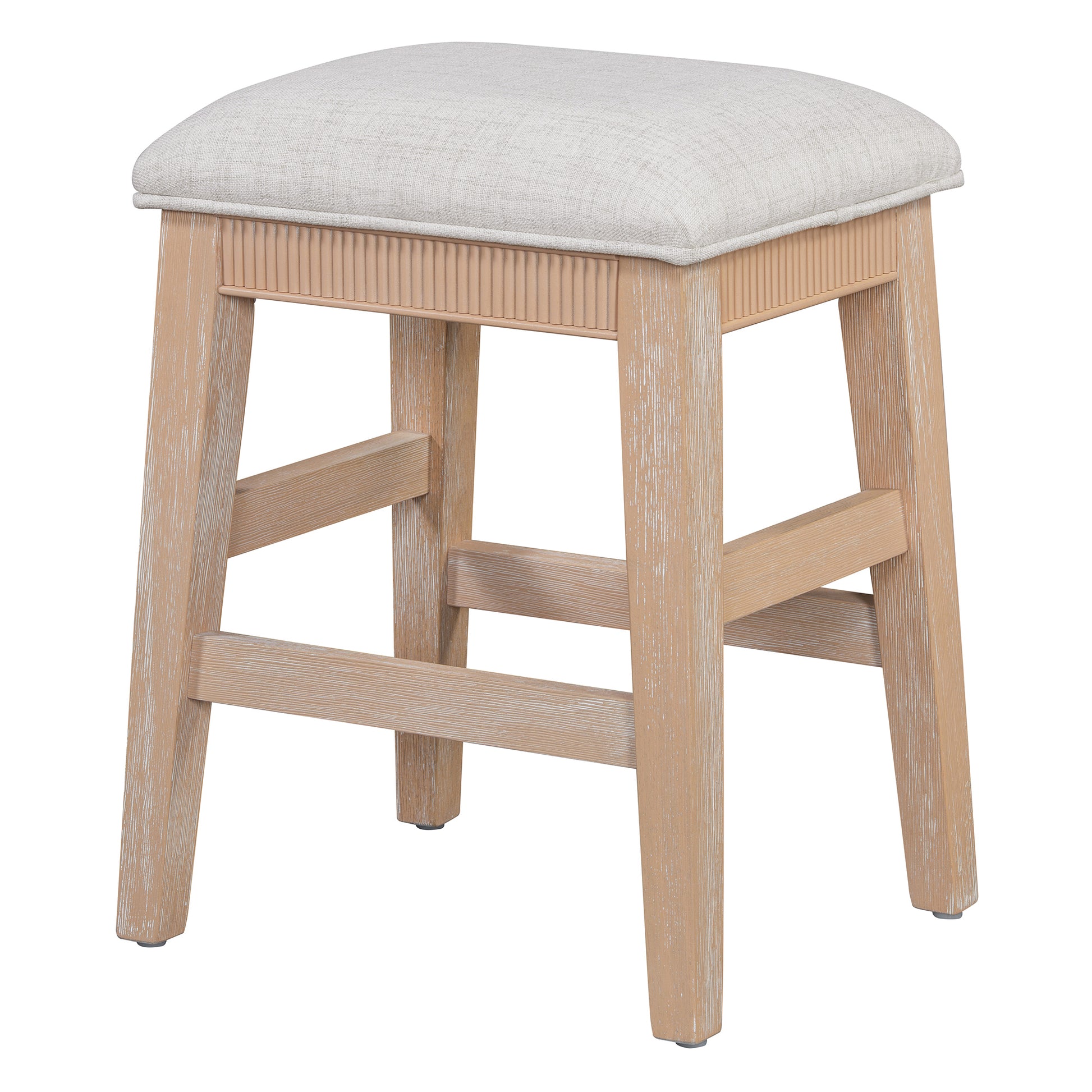 TREXM 4-Piece Dining Table Set for 3, Retro Kitchen Table and Chairs Set with 3 Storage Drawers, Ideal for Small Spaces (Natural) image 3