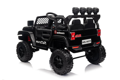 24V7Ah 2 Seater Ride on Jeep, Motor: 4WD × 550, 4-EVA Wheel Ride on Toys for Big Kids with Remote Control, LED Lights & Music, Suspension Spring - Ages 3+ image 3