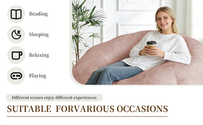 Round Floral Bean Bag Chair,Comfort and Body-Contouring Support for Versatile Home Relaxation and Decor Integration image 8