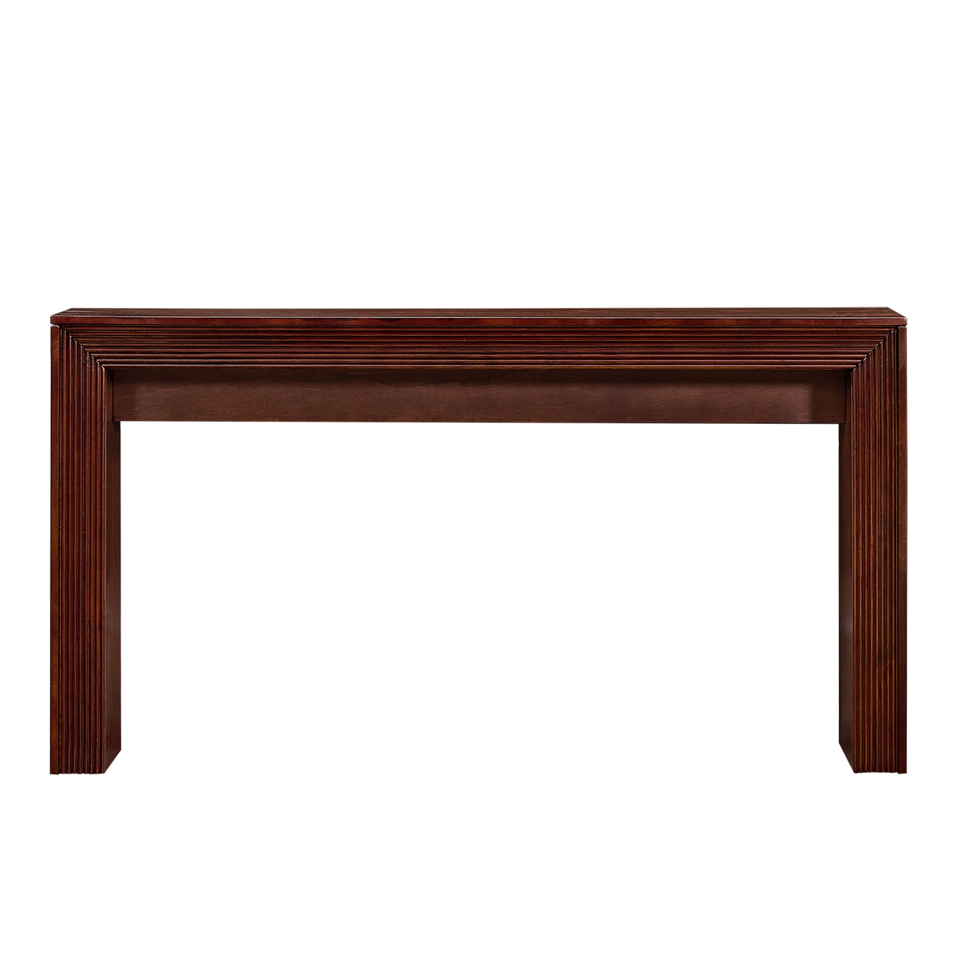 Fluted Counter Height Bar Table Set for 2, Dining Table with Fabric Upholstered Bar Stool with Solid Wood Legs, Dining Table Behind Couch for Breakfast -Cherry image 8