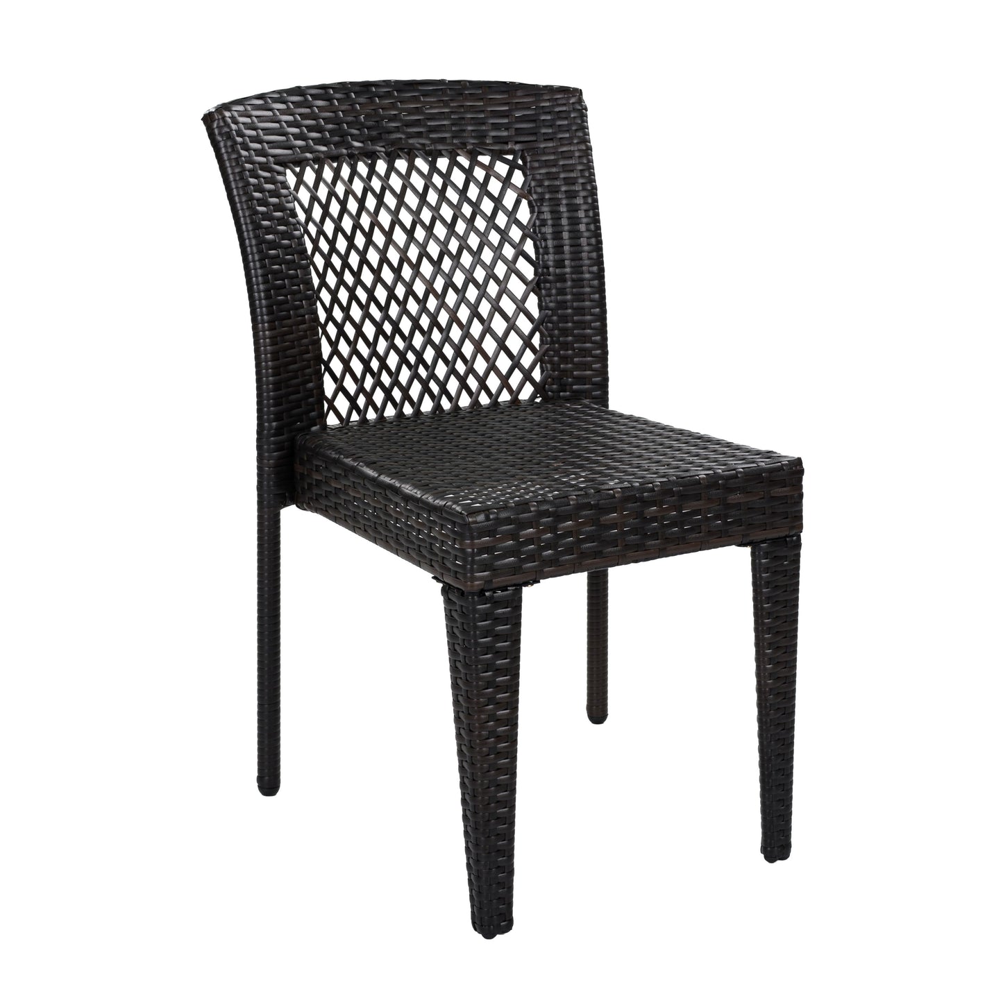 Outdoor Dining Chairs Set of 4, Stackable Chairs with UV-Resistant PE Rattan and Steel Frame, for Patio, Garden, Balcony, Supports 400lbs image 8