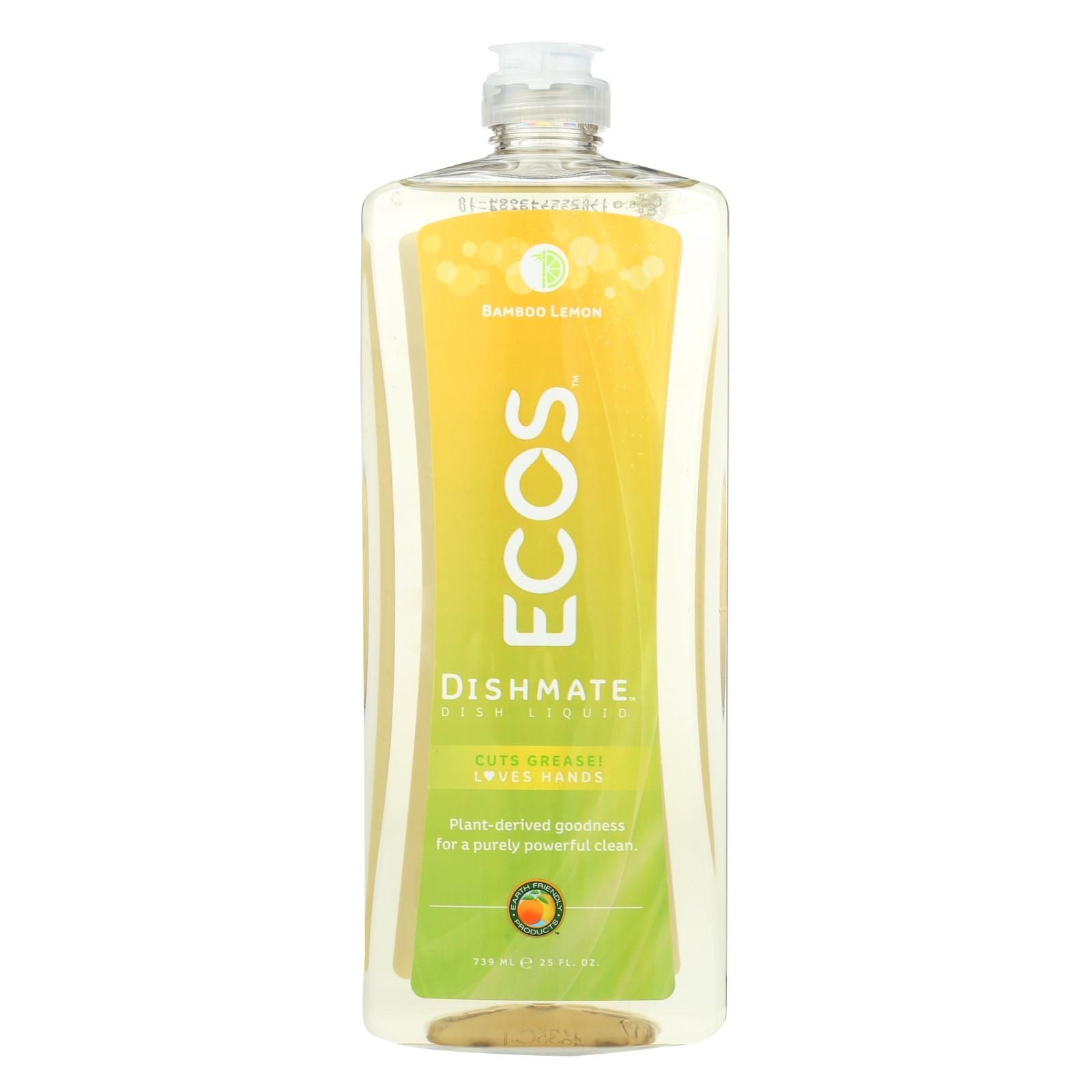 Earth Friendly Dish Mate Liquid Dish Soap - Bamboo Lemon - Case Of 6 - 25 Fl Oz. image 1