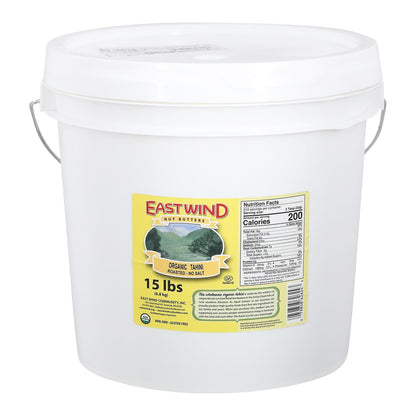 East Wind 100% Roasted Sesame No Salt Tahini - 15 Lb. image 1