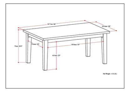Eastwood Dining Table in Java Brown image 5