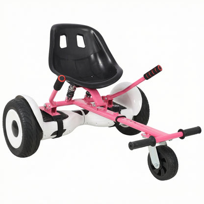 Hoverboard Seat Attachment Go-Kart,Fits 6.5" 8"10" Hoverboards, Heavy Duty Dual Shock Absorber,Sturdy Adjustable Off-Road Frame,Hover Cart for Family Fun,not include Hoverboard,Pink image 2