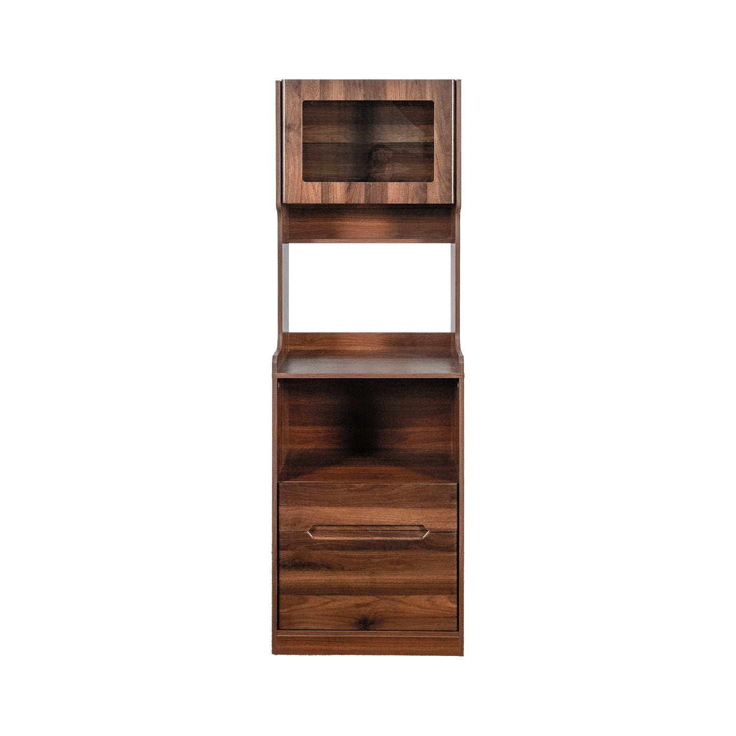 Kitchen Pantry Hutch Storage Cabinet, Farmhouse Kitchen Hutch Buffet Cabinet with Microwave Stand, Freestanding Buffet Sideboard Coffee Bar Cabinet image 4