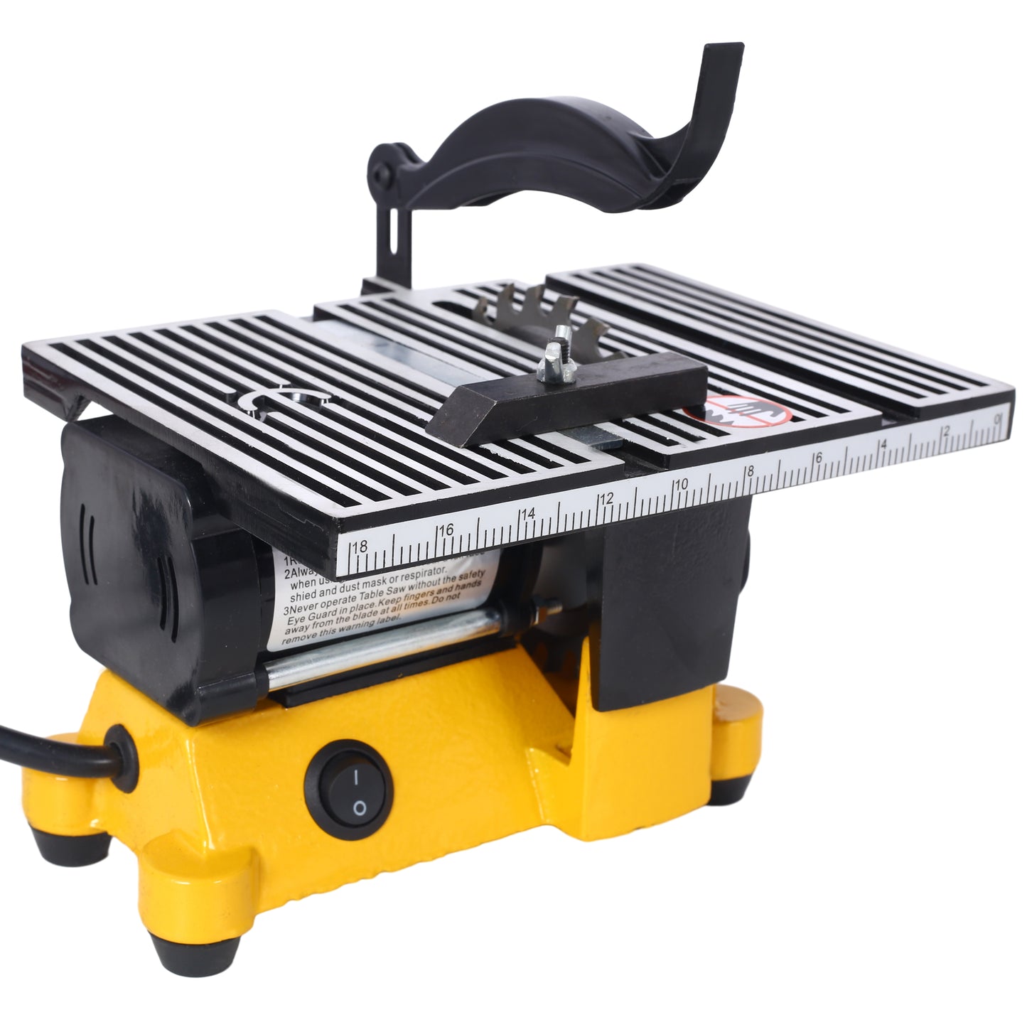 4" 90W Mini Table Saw Top Cut Off Miter Saw Multifunctional Desktop Saws w/ 3 Blades for Precision Cut Metal Wood Frame Molding image 10