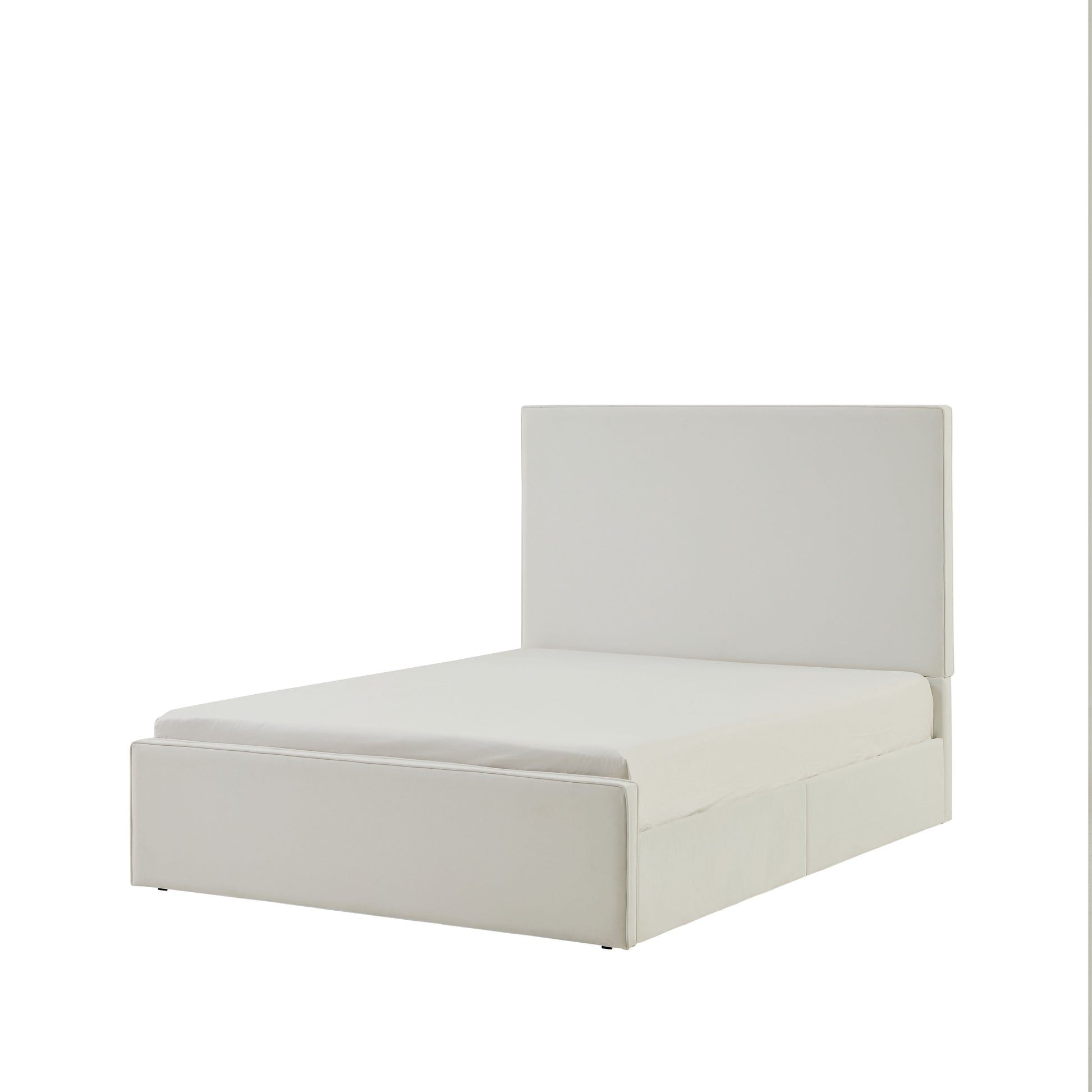 Lucas Tall Headboard Upholstered Bed / 52" High Headboard / Elegant Simplicity / No Box Spring Needed / Easy Assembly / King / Coconut Micro Suede image 9