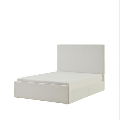Lucas Tall Headboard Upholstered Bed / 52" High Headboard / Elegant Simplicity / No Box Spring Needed / Easy Assembly / King / Coconut Micro Suede image 9