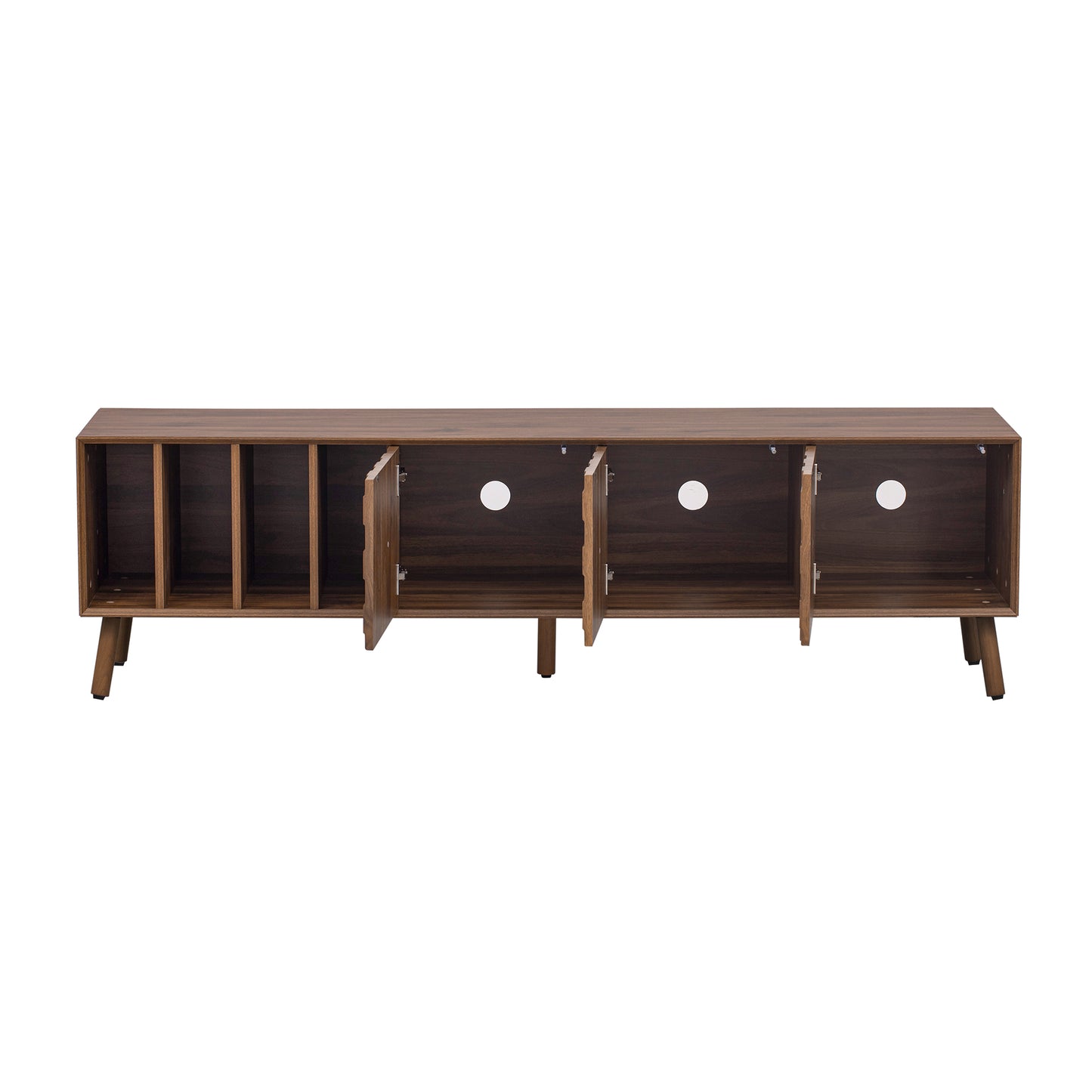 68" Mid-Century Modern TV Stand, Media Console Table for TVs up to 75'', Entertainment Center with 5 Solid Wood Legs for Living Room, Bedroom image 11
