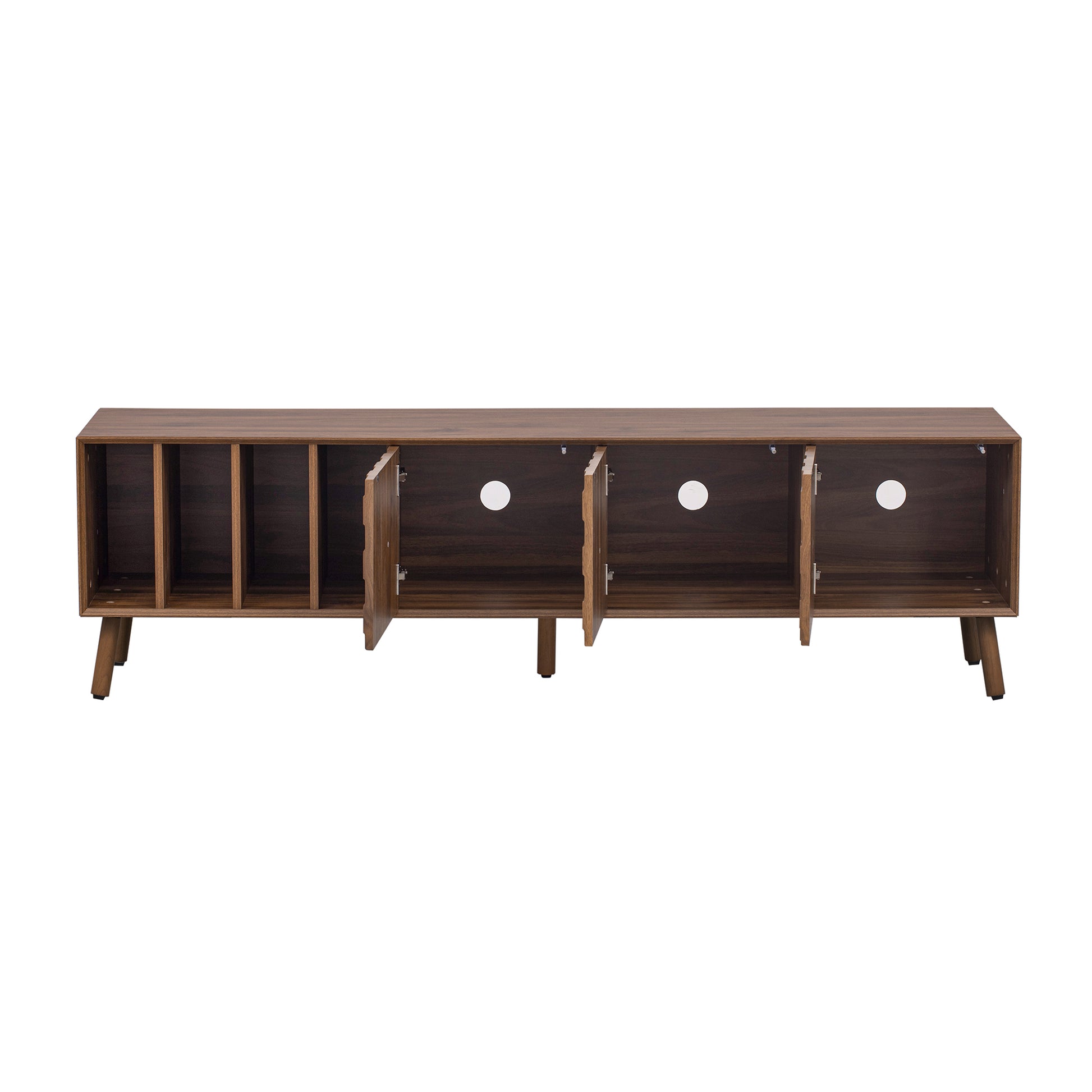 68" Mid-Century Modern TV Stand, Media Console Table for TVs up to 75'', Entertainment Center with 5 Solid Wood Legs for Living Room, Bedroom image 11