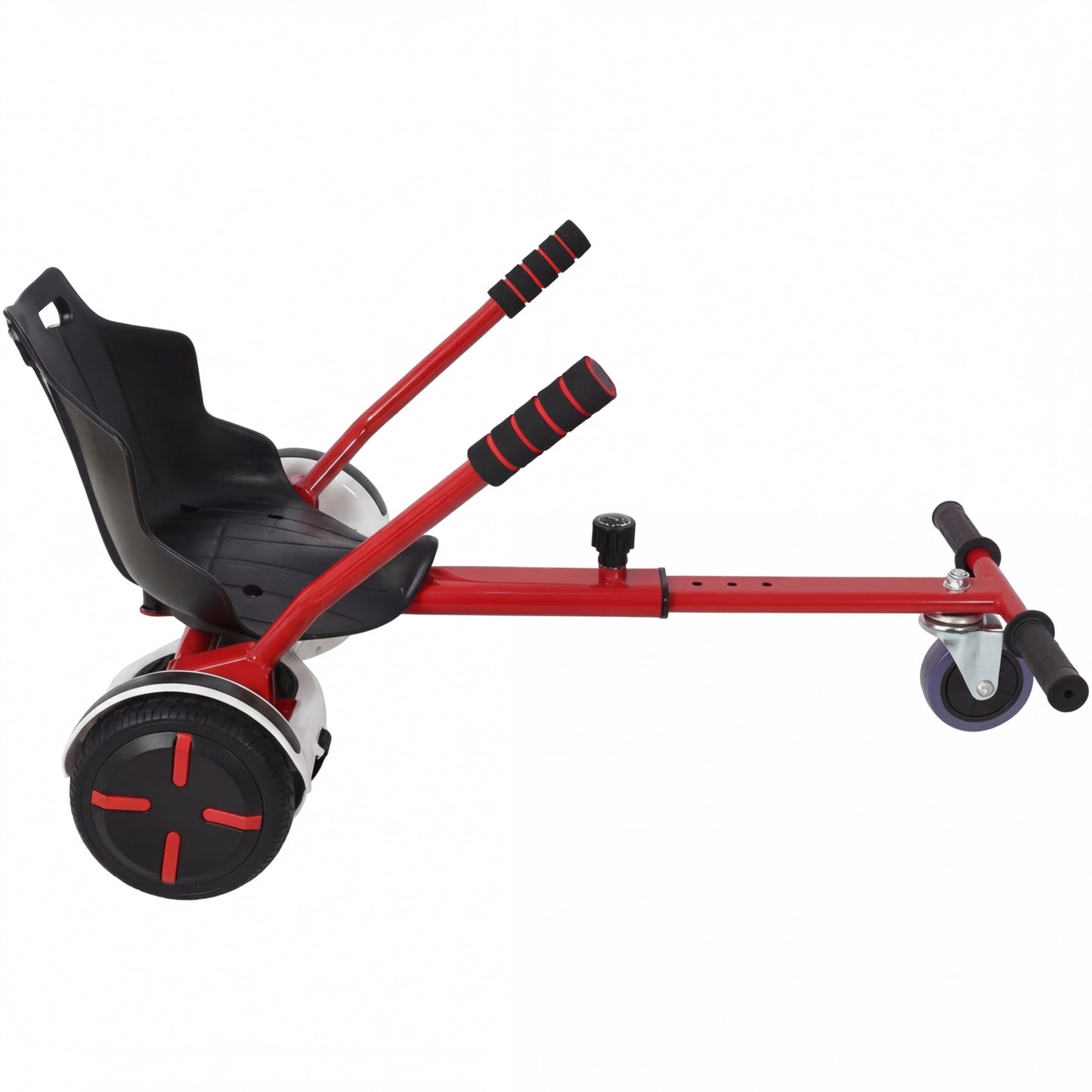 Hoverboard Seat Attachment Go-Kart,Fits 6.5" 8"10" Hoverboards,Sturdy Adjustable Off-Road Frame,Hover Cart for Family Fun,not include Hoverboard,Red image 9