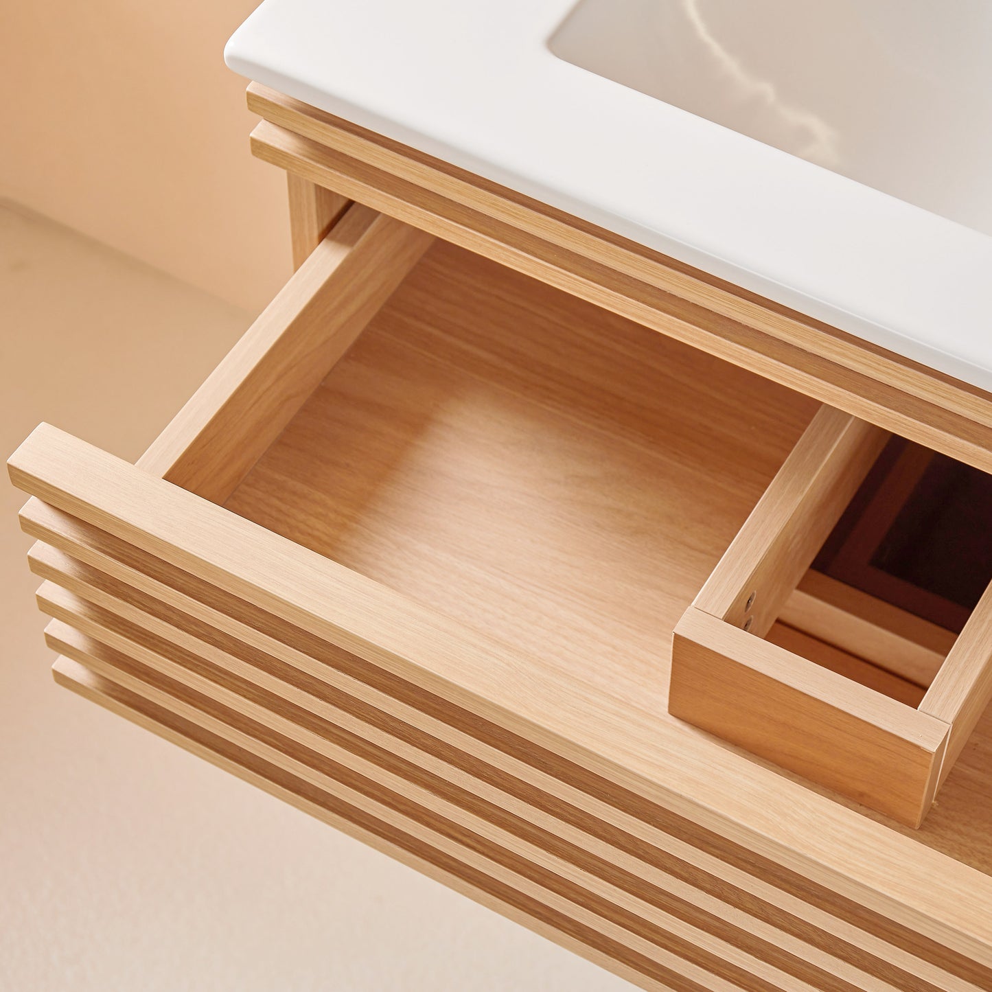Pre-Assembled 36" Wall Mounted & Floating Single Vanity Cabinet with Ceramic Top (Old SKU W1826P308971) image 4