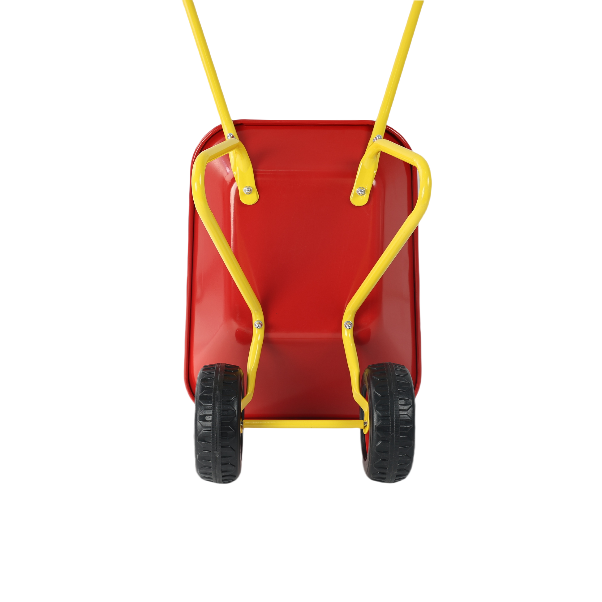 Children's metal trolley, Load-bearing capacity: 33LBS,children's heavy vehicle, metal structure two-wheeled trolley, steel pallet, can be used in gardens, loading leaves, soil, sand, etc. (red) image 3