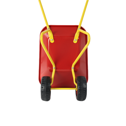 Children's metal trolley, Load-bearing capacity: 33LBS,children's heavy vehicle, metal structure two-wheeled trolley, steel pallet, can be used in gardens, loading leaves, soil, sand, etc. (red) image 3
